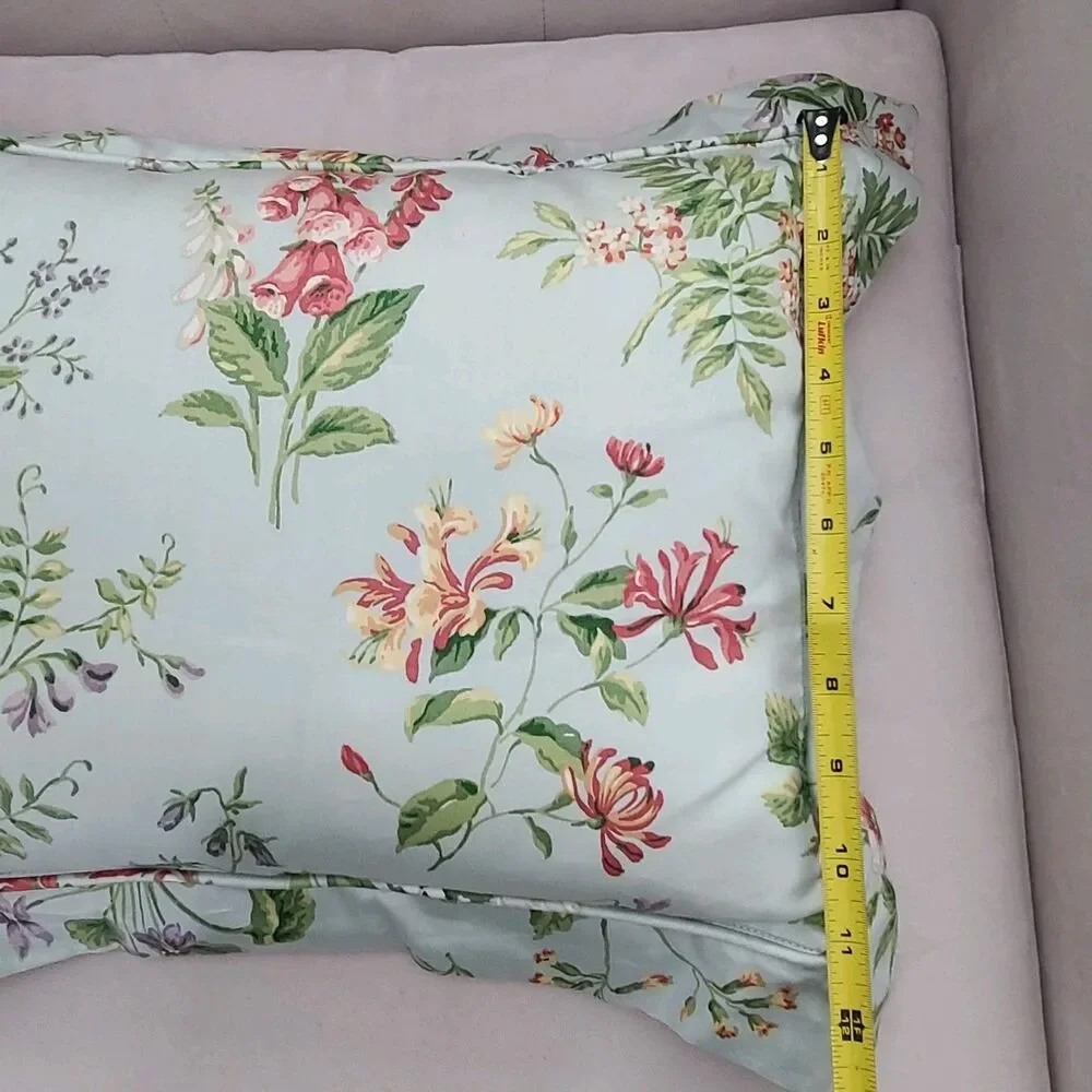 Pair (2) Peacock Alley Floral Pillows 20